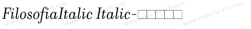 FilosofiaItalic Italic字体转换